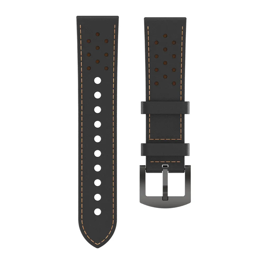 KOSPET 22mm Premium Archlan Leather Strap#color_black
