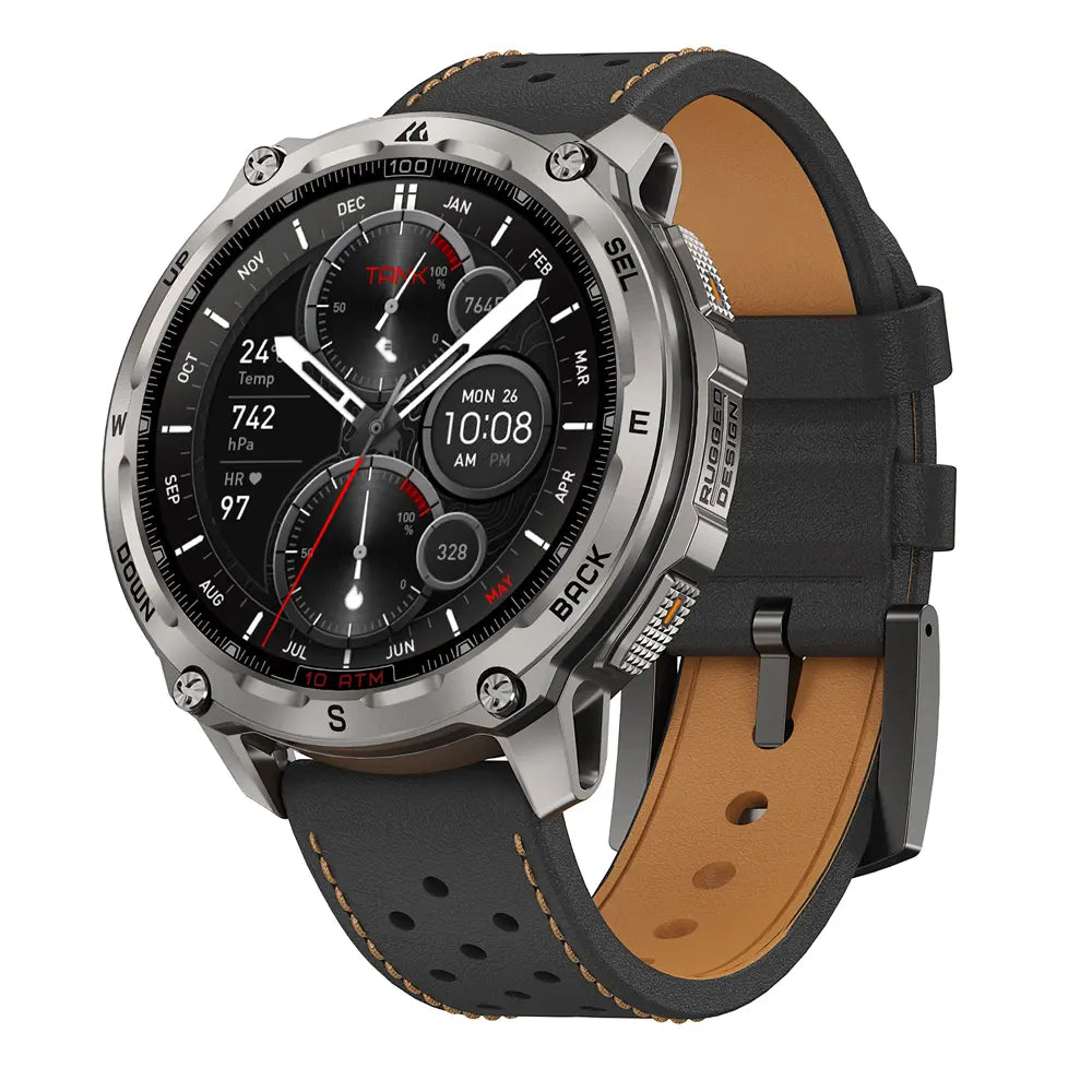 KOSPET 22mm Premium Archlan Leather Strap#color_black