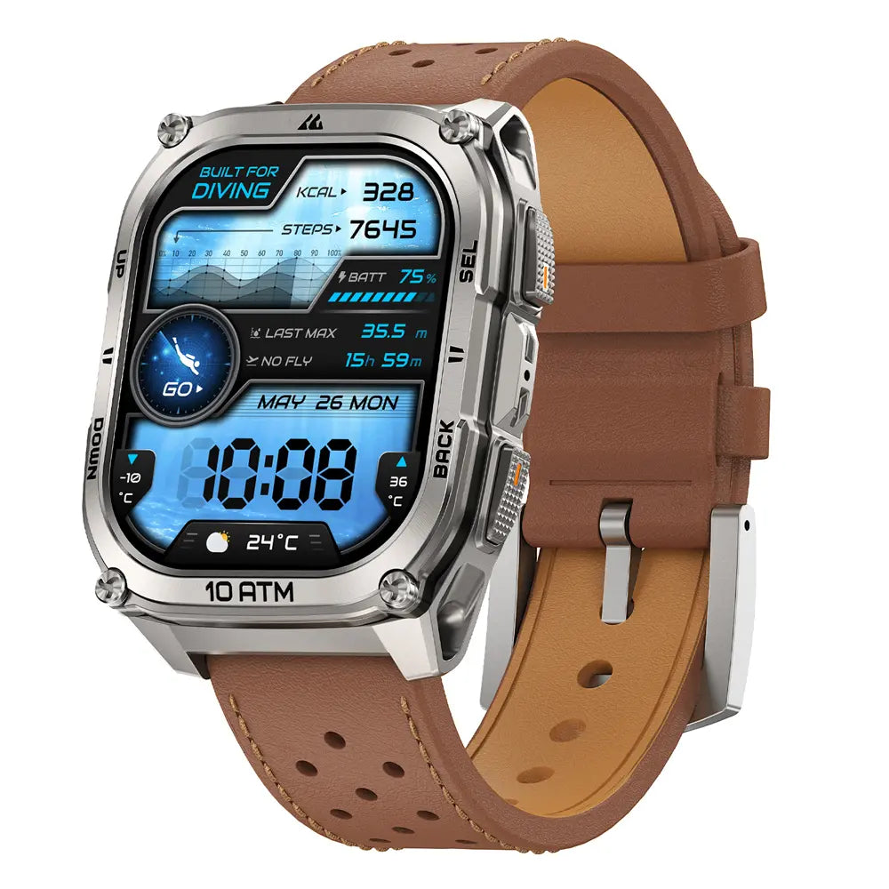 KOSPET 22mm Premium Archlan Leather Strap#color_brown