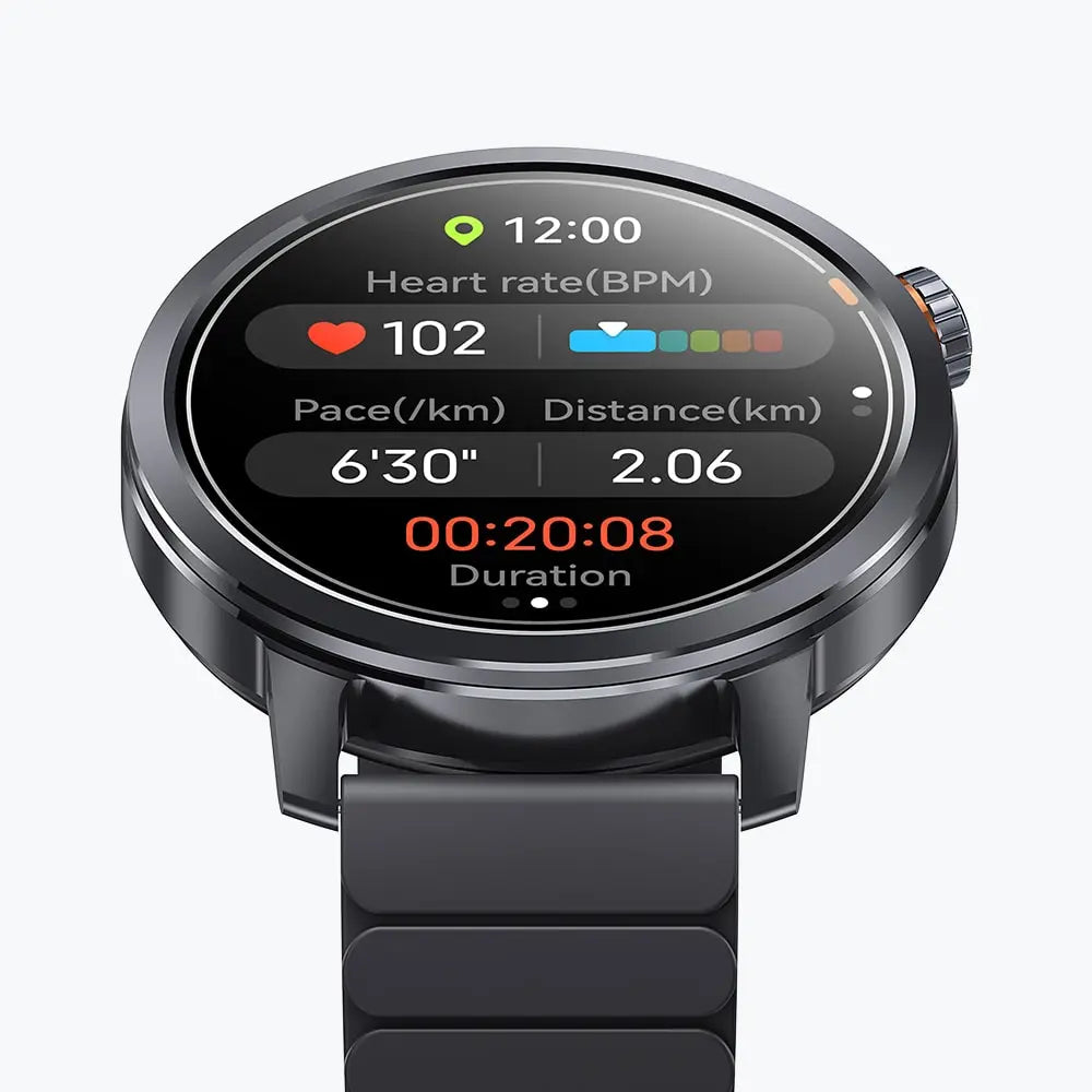 Kospet Magic Orb Smartwatch Black With Black Silicone Strap #color_Graphite Grey