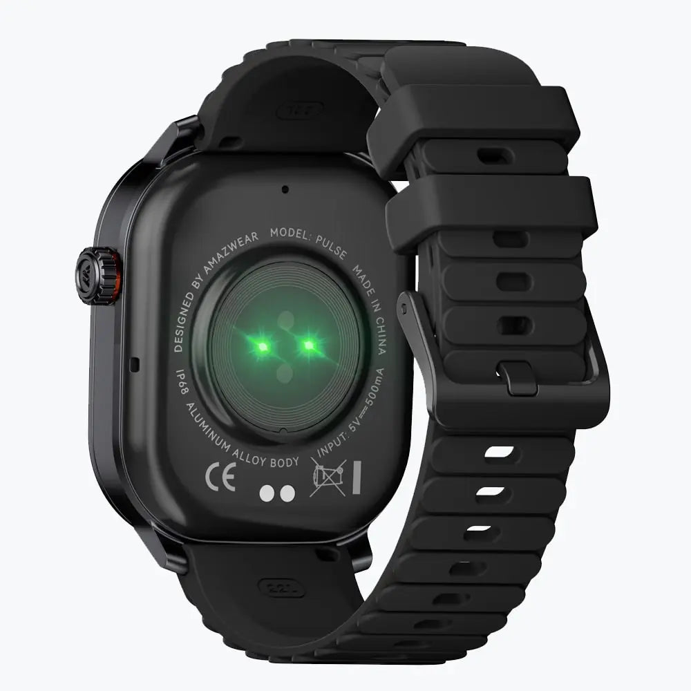 Kospet Magic Pluse Smartwatch Black With Black Silicone Strap #color_Graphite Grey