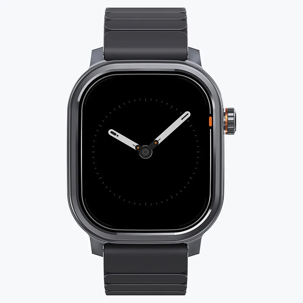 Kospet Magic Pluse Smartwatch Black With Black Silicone Strap #color_Graphite Grey