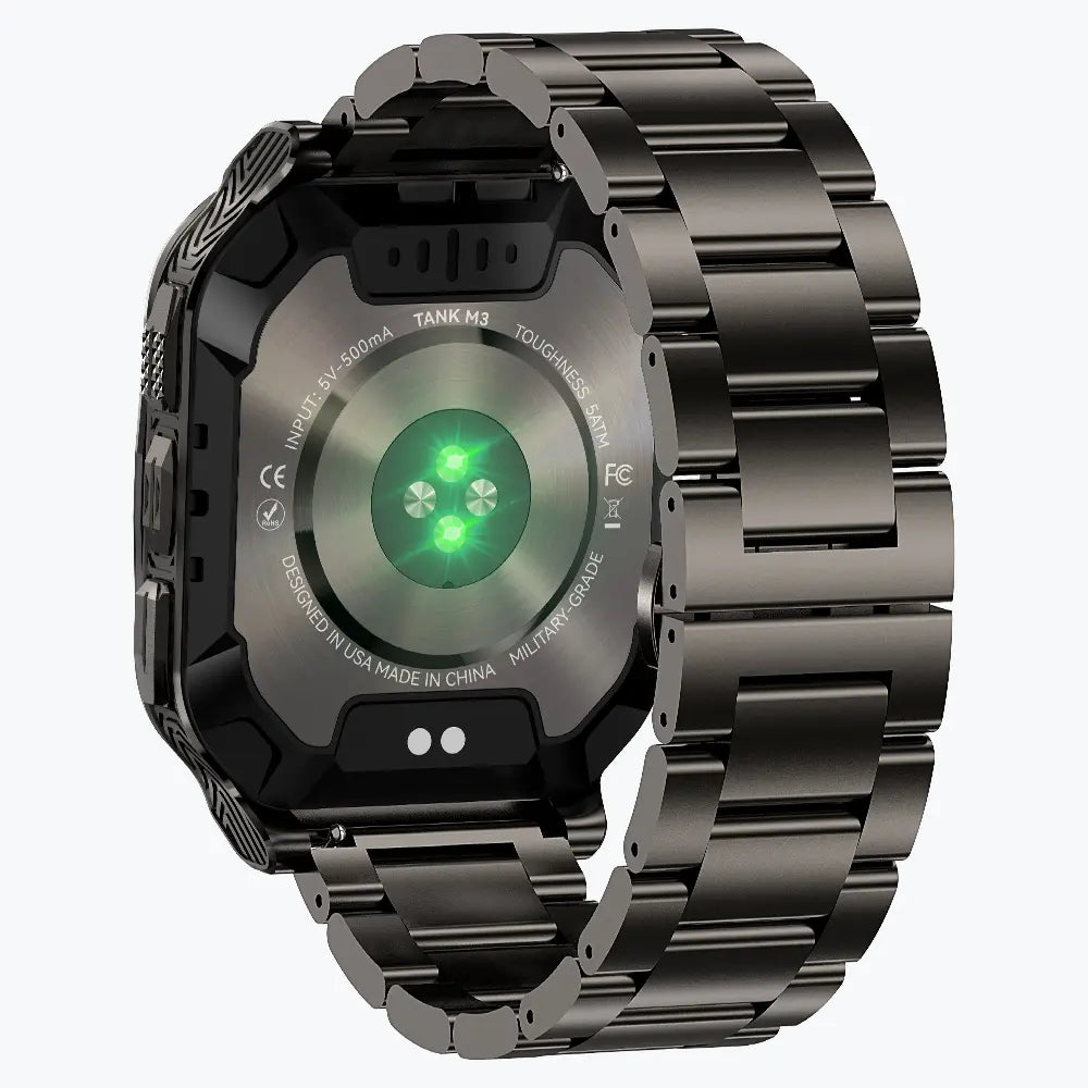 kospet-m3-smartwatch-black-with-steel-straps#color_black^package_Silicone + Steel Premium